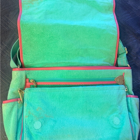 Juicy Couture Green / Pink Purse / Diaper Bag - Picture 3 of 5